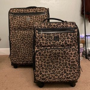 Diane Von Furstenberg matching cheetah luggage set